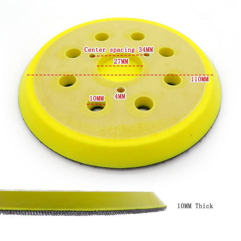 1 Pcs 5Inch 125MM 8-Hole Back-up Sanding Pad Hook and Loop Sander Backing Pad for Electric Grinder Power Tools Accessories