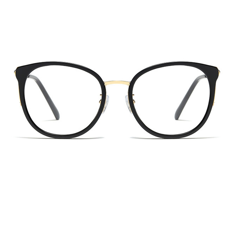 glasses frame women fashion Women clear lens transparent cat eye glasses for female luxury Metal frame woman optical frames