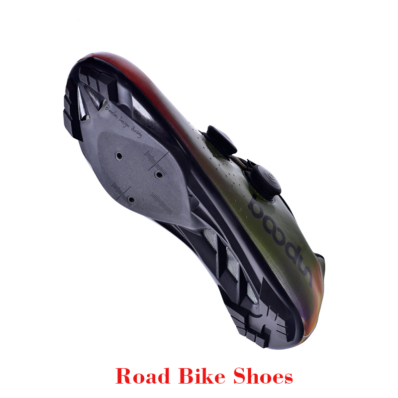 Boodun Cycling Shoes Road Mountain Bike MTB Shoes with Lock Cleats Colorful Microfiber Breathable Upper Nylon Sole Bicycle Shoes