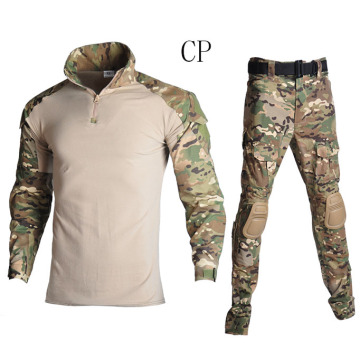 Military Uniform Tactical Combat Camouflage Shirt Tactical Camouflage Uniform Clothes Army Combat Shirt + Cargo Pants KneeHuntin