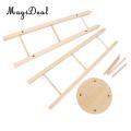 MagiDeal Brand New 1Pcs Hair Stand Wooden Stick Supporter High Stool H 35.5cm for 1/3 SD BJD Doll House Room Decor Furniture Toy