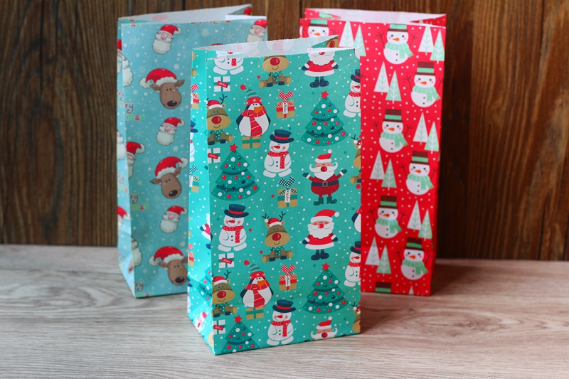 Merry Christmas Paper Bag,Gift Bags Snacks Candy Packaging Bag 30pcs/lot