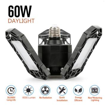 36/60LED Transformable Folding Light UFO Garage Light High Bay Light Garage Lamp For Industrial Lighting Workshop Football Field