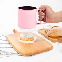 1pc Free Shipping Handheld Flour Shaker Stainless Steel Mesh Sieve Cup Powder Flour Sieve Icing Sugar Bake Pastry Tool Sifters
