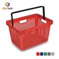 New style chain stores plastic handle shopping basket