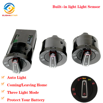 AUTO Headlight Switch Light Sensor Module Upgrade Chrome For Golf 4 J etta MK4 Passat B5 P olo Caddy Golf 6 GOLF 7 Tiguan