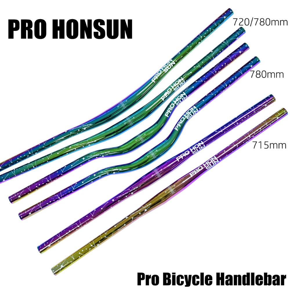 Prohonsun colorful bicycle handlebar 31.8*780MM MTB bicycle handlebar aluminum alloy Horizontal Big swallow-shaped handlebar
