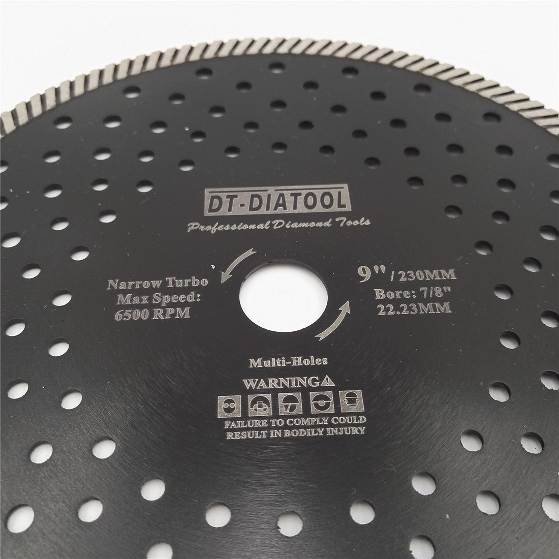 DT-DIATOOL 2pcs 230mm/9inch Diamond Hot Pressed Narrow Turbo Blades Cutting Discs For Granite Marble Stone Saw Blades