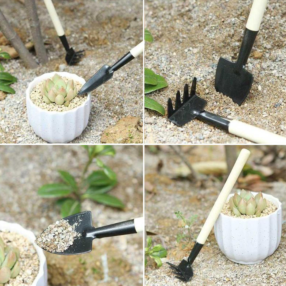 8 pcs Mini Garden Hand Tools Transplanting Outdoor Bonsai Tools Planting Flower Succulent Miniature Gardening Tools