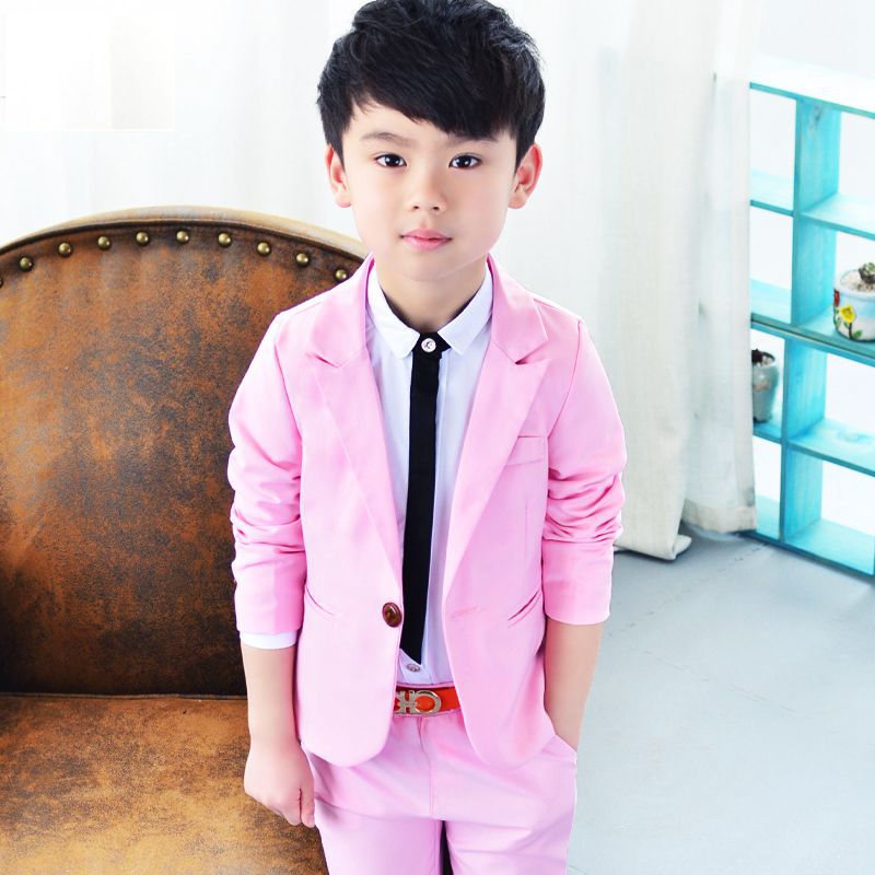 Boys Formal School Suits Kids Party Tuxedos Dress Blazer + Pants 2Pcs Boys Suits Baby Boy Spring Clothes For 3 4 5 6 7 8 Year