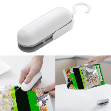 Portable Household Gray Mini Heat Sealing Machine Sealer Food Snacks Bag Vegetable Bags Packer Food Packaging Tool with Clip