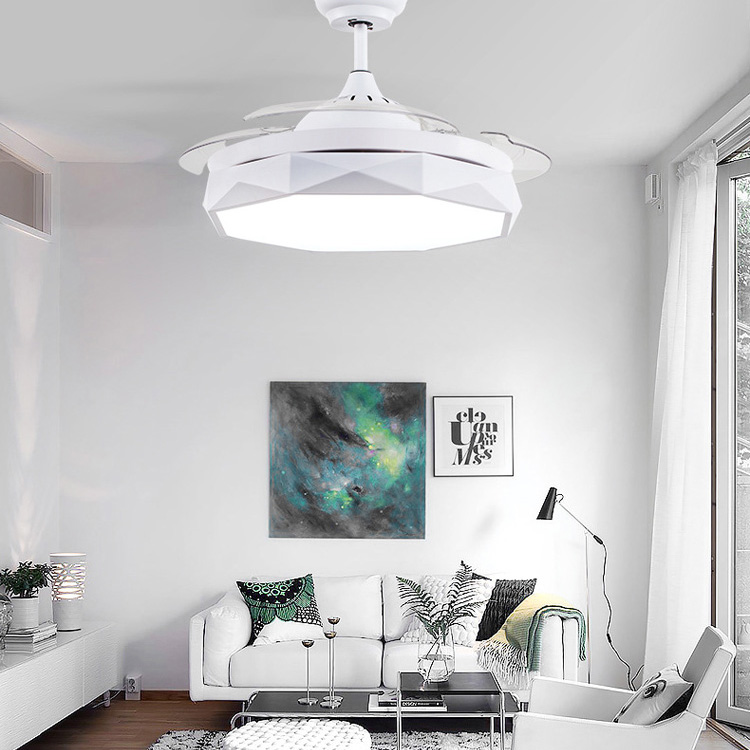 Modern Ceiling Fans Light Invisible Ceiling Fan with Remote Control 36inch 42 inch Dimmable Inlcuded 220V 110V