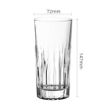 HighBall Tumbler Mojito glass,Bar Glasses, Glass Cups for Water, Juice, Beer, Drinks, Cocktails Set of 2