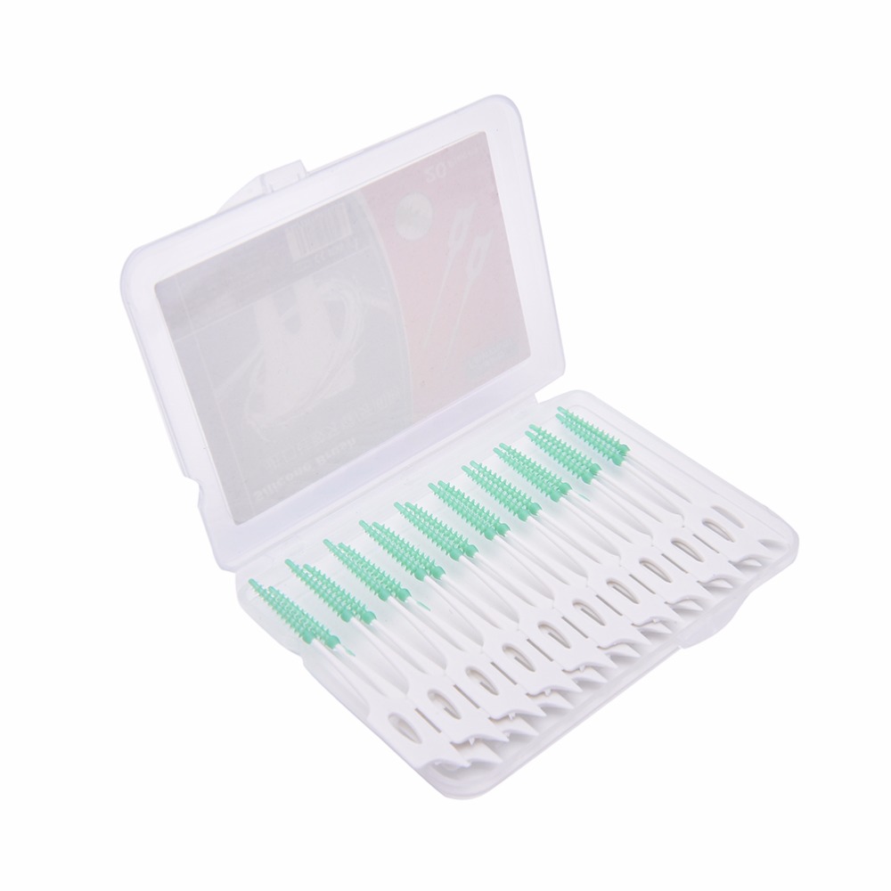 40pcs/2box Push-Pull Interdental Brush Gum Interdental Brush Toothbrush Oral Care Toothpick Orthodontic Wire Brush