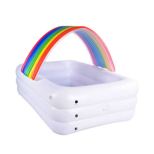 Inflatable Rainbow Pool Family Full-Size Swimming Pool for Sale, Offer Inflatable Rainbow Pool Family Full-Size Swimming Pool