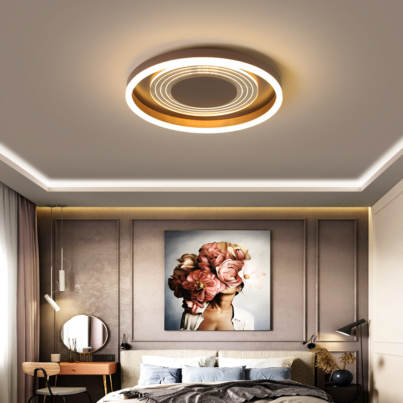 New Round/Square LED Ceiling Lights Gold/Coffee For Bedroom Kitchen Apartment Living Room Indoor Lighting Simple Lamps Fixtures