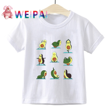 2020 New Korean Cute Avocado Vegan Child Boy T-shirts Kawaii Cartoon Toddler Tshirt Summer Small Fresh Harajuku Girl Tops Tumblr