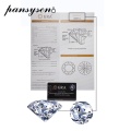 PANSYSEN Real 100% Moissanite Diamond 2.0 Carat 8mm VVS1 D Color Loose Gemstones Round Cut for Ring DIY Jewelry with Certificate