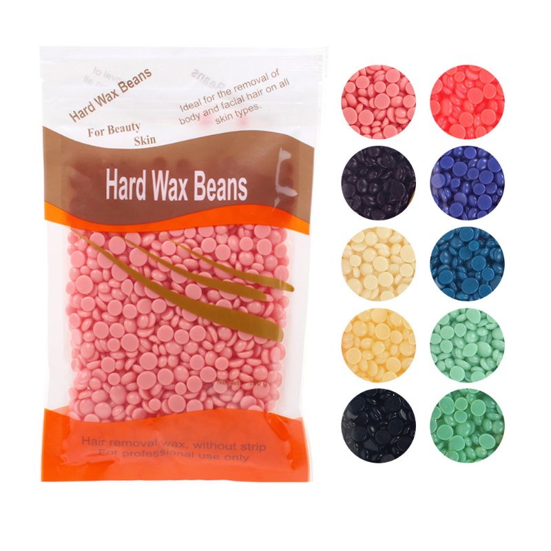 100g Natural Herbal Scent Hard Wax Beans Unisex Depilatory Hot Film Beads Waxing Pellets No Strip Nose Body Hair Removal Random