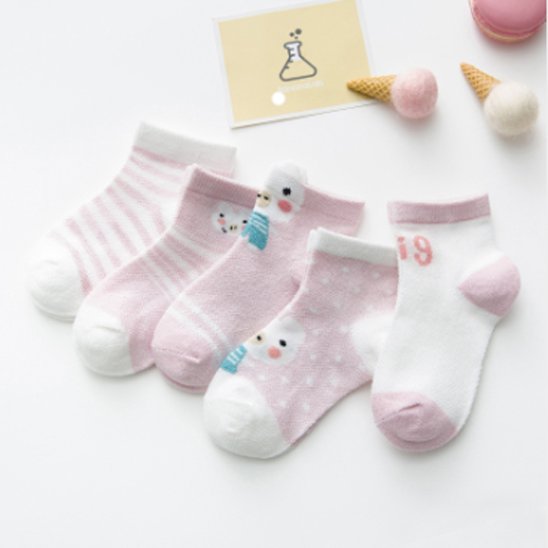 5pairs/lot NewBorn Baby Socks Thicken Cartoon Comfort Cotton Newborn Socks Kids Boy For 0-2 Years Baby Clothes Accessories