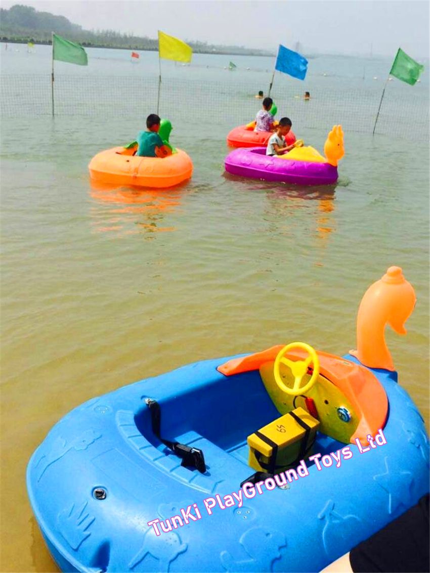 PVC kids boat water toys portable inflatable kids bumper boat with electric motor