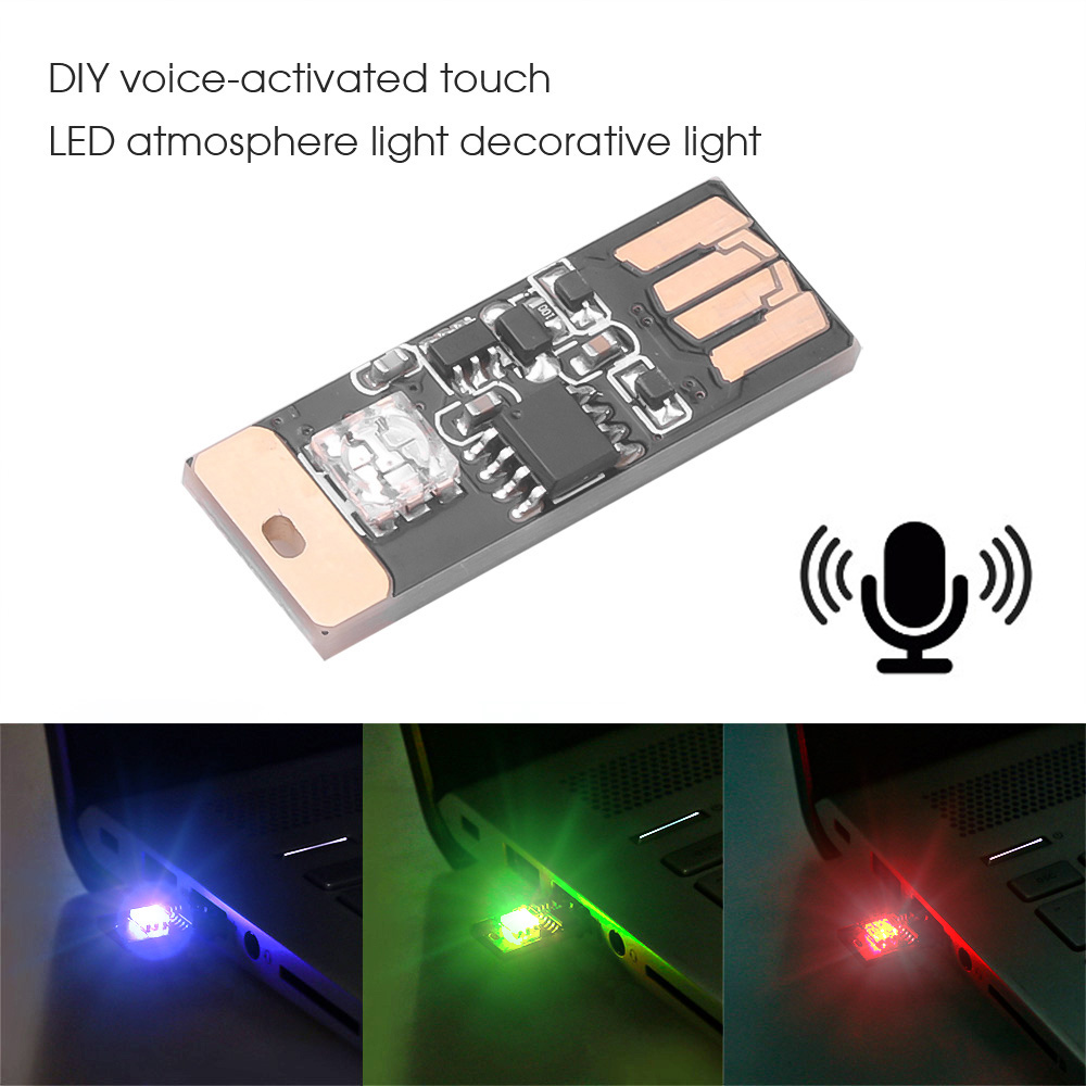 kebidu Mini LED Car Light Auto Interior Atmosphere USB Light Decor Plug And Play Lamp Emergency Lighting PC Auto Products