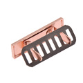 10Pcs/pack Rose Gold Color Rectangle Metal Handmade Garment Labels Tags For Clothing Bags Hand Made Letter Sewing Labels Crafts