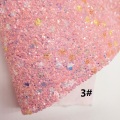 PINK Glitter Fabric,Mesh Glitter Fabric , Synthetic Leather Fabric Sheets For Bow A4 21x29CM Twinkling Ming XM704