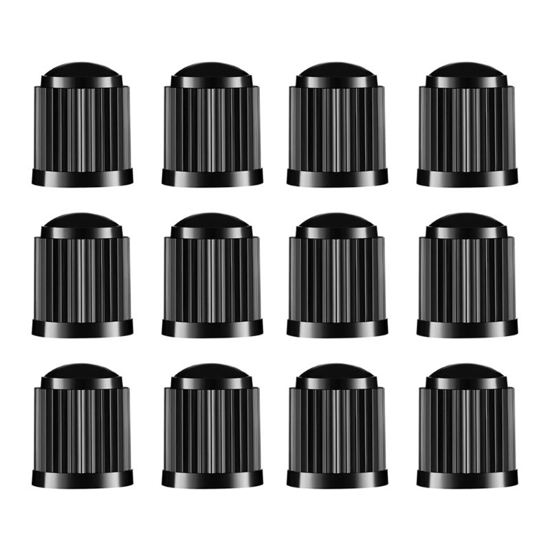 12pcs Tyre Valve Cap Car Tire Stem Valve Dust Cover With Seal Ring For Motorbike C6UB