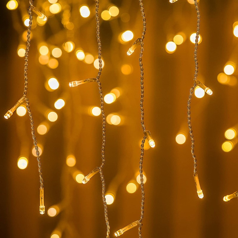 Christmas Garland 3-12M Blinking Fairy Lights Indoor Outdoor LED Icicle Curtain Lights Holiday Lighting Home Wedding Decoration
