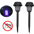 2PCS Mosquito Repellent Killer Lamp Solar Powered Outdoor Garden LED Light Mosquito Pest Bug Zapper outdoor Lighting @A