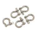 5Pcs/lot M4 Silver 304 Stainless Steel Rustproof Screw Pin Anchor Bow Shackle Clevis European Style