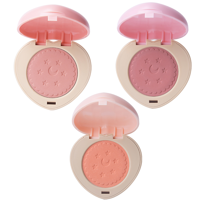 Heart Shape Face Blusher Powder Makeup Cheek Blusher Powder Minerals Palettes Blusher Brush Palette Cream Natural Blush TSLM1