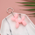 New Colorful Balloon Dog Keychain for Man Soft Rubber PVC Cute Keychains Women Key Chain Car Key Ring Bag Pendant Key Chain