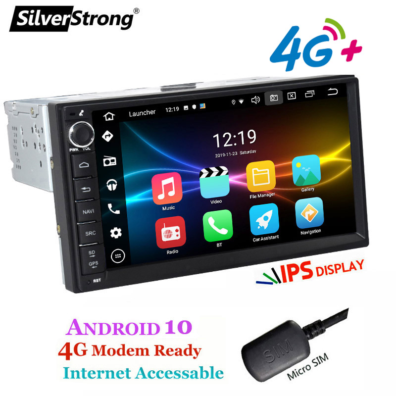 SilverStrong 7''IPS 4G Modem 2Din Android10.0 universal 2Din DVD Android Car GPS Radio Universal auto Stereo 2 din 706