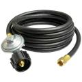 Universal QCC1 Low Pressure Propane Regulator Grill Replacement with 12 ft hose for Most LP Gas Grill, Heater and Fire Pit Table
