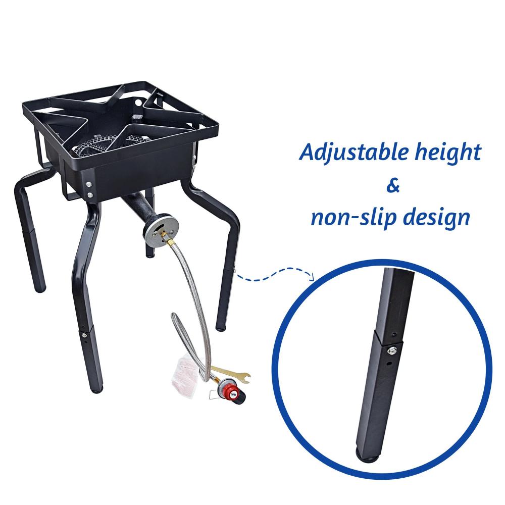 Outdoor High Pressure Burner Stove with Adjustable Legs
