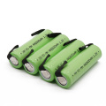 Ni-mh V 1.2 in AA rechargeable battery 2600 mAh nimh cell green case with welding inserts for Philips electric shaver razor toot