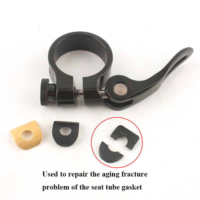 10pcs/lot Bicycle Quick Release Seatpost Clamp Gasket Copper/plastic Clip Mountain Bike Tube Clips Accessories Seat Clip Gasket