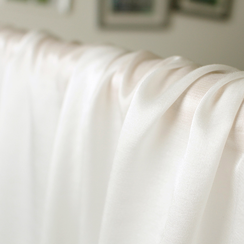 Natural white silk satin fabric soft silk cotton charmeuse lining