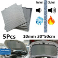 Barrier Car Sound Heat Insulation Mat 50cmx30cm 5Pcs 5pc 10mm Car Firewall Hood