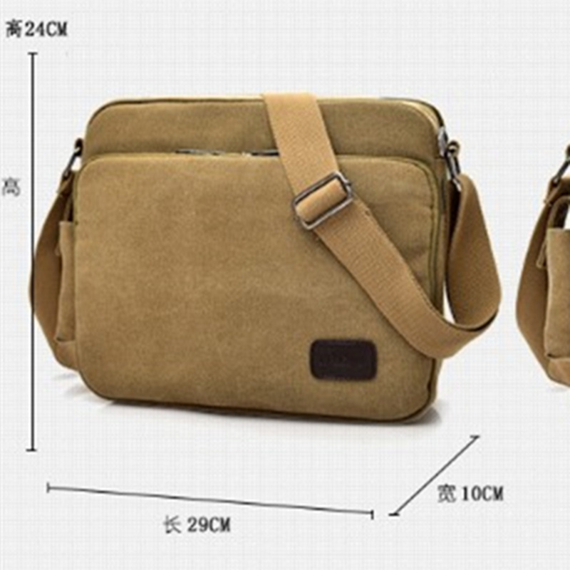 Men Canvas Multifunction Vintage Messenger Shoulder Bag Korean Trend Simple Pack For Men Women Office Outdoor Travel Bag