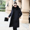 2020 New Arrival Extra Long Winter Mantel Männer Big Fur Collar Duck Down Liner Woolen Men Coat