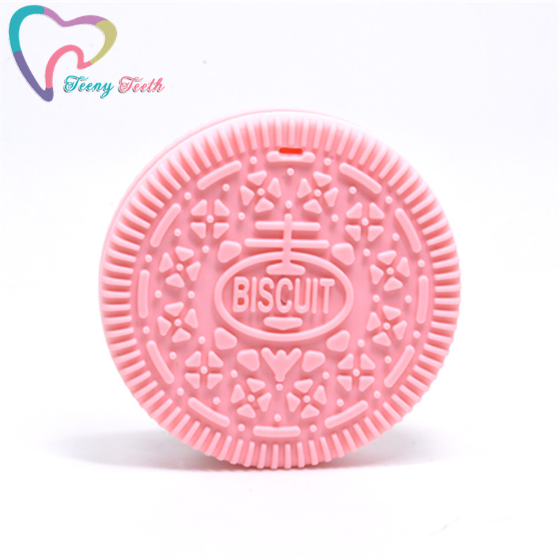 1 PC Silicone Biscuits Teether DIY Donut Cookie Baby Pacifier Dummy Chewing Sensory Baby Teether Montessori Toy Accessories