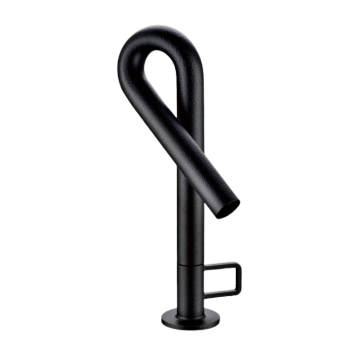 Black single lever basin mixers