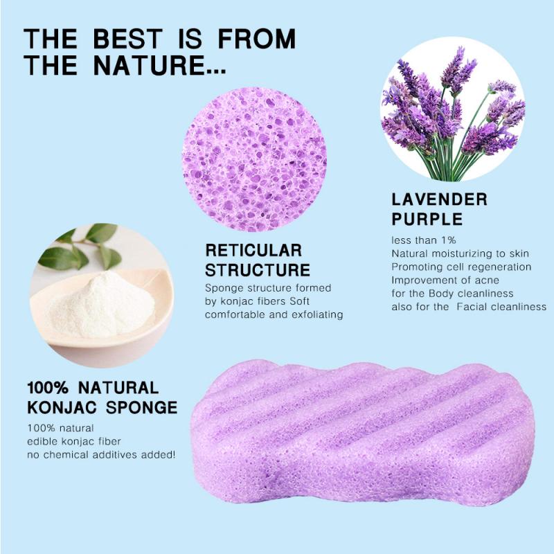 7 Color Natural Soft Konjac Facial Puff Face Body Cleanse Washing Sponge Exfoliator Cleansing Sponge Puff Skin Care Clean Tool