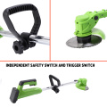 12V/24V Electric Lawn Mower Cordless Grass Trimmer Adjustable Lawnmower Garden Pruning Cutter Tool with 2Pcs Li-ion Battery