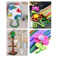 100PCS 30cm DIY Handmade DIY Craft Chenille Stick Pipe Cleaner Kids Toys Artificial Flowers Colorful Plush Iron Wire Flocking