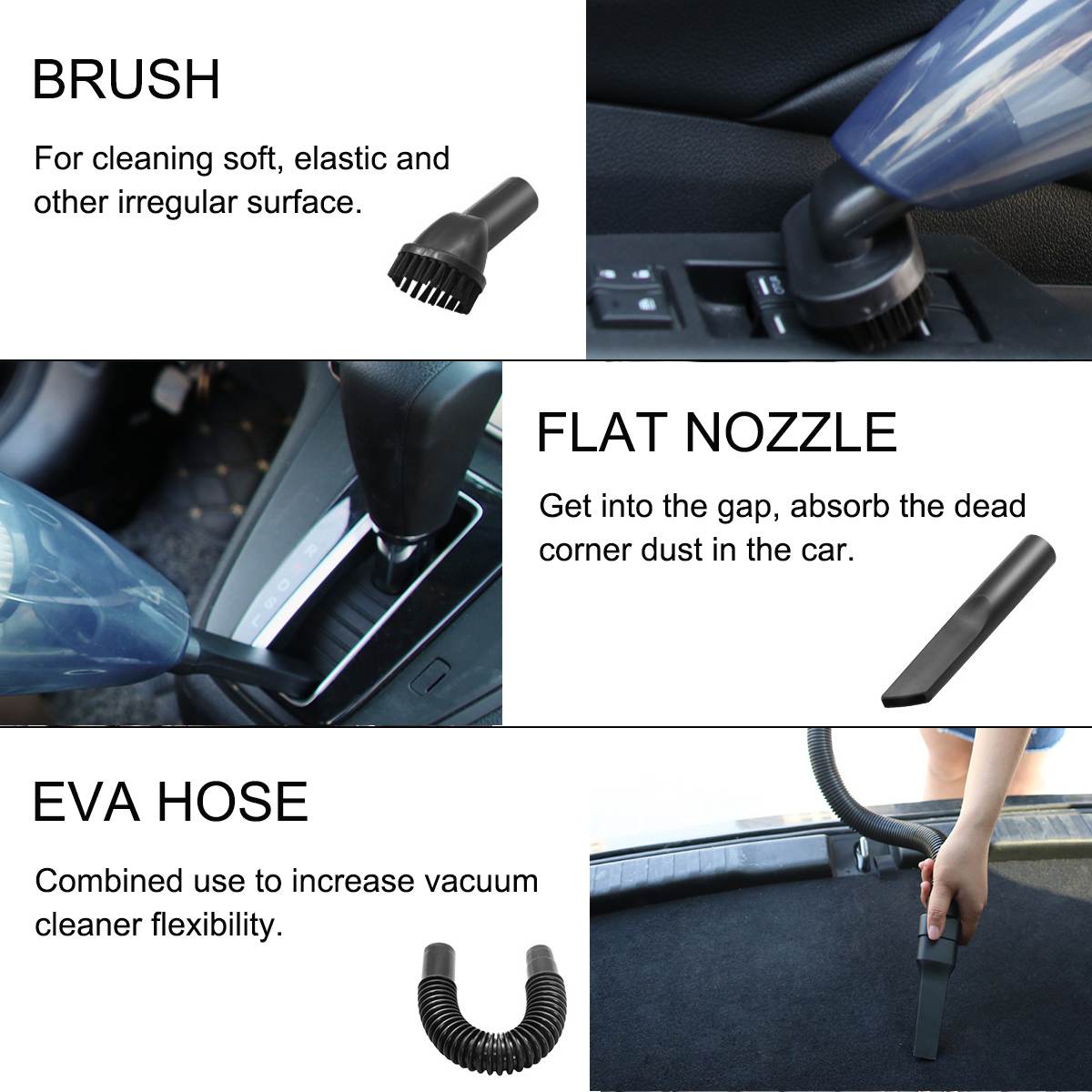 Wireless Home Car Vacuum Cleaner 120W USB Cordless 6500Pa High Power Wet Dry Portable Handheld Vacuum Cleaner