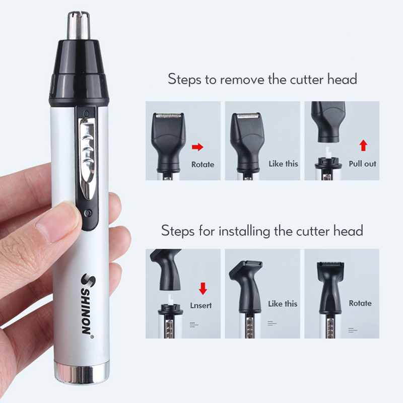 Rechargeable Nose Hair Trimmer Beard Shaver Women Eyebrow Trimmer Multifunctional 4 In 1 Electric Nose & Ear Trimmers 40D